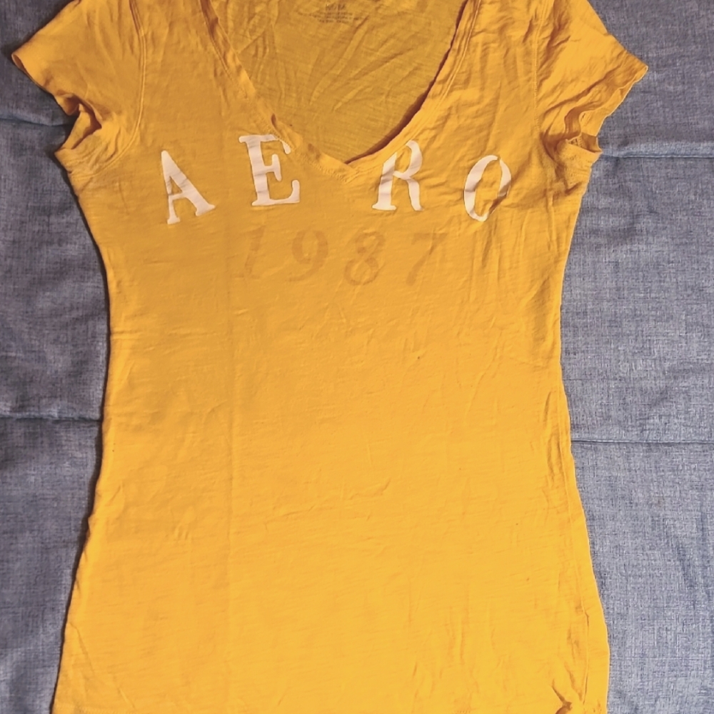Aero 1987 Yellow V-Neck Tee